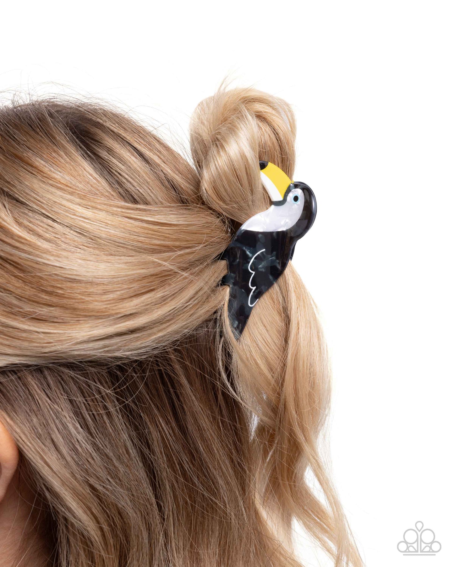 Toucan Theme - black - Paparazzi hair clip