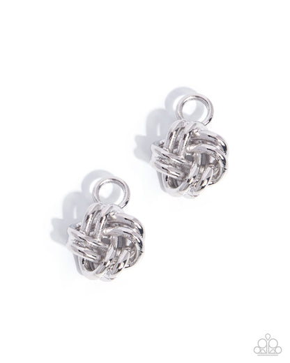 Tousled Time - silver - Paparazzi earring charms