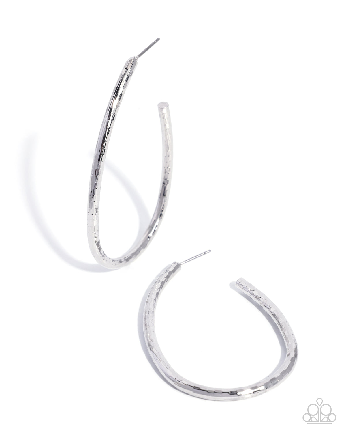 Tousled Twists - silver - Paparazzi earrings