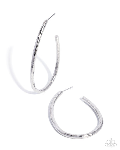 Tousled Twists - silver - Paparazzi earrings