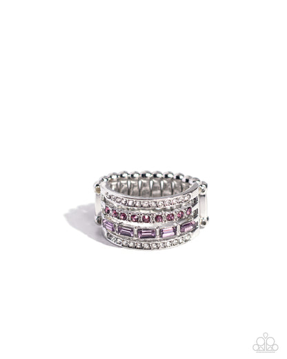 Trailblazing Bling - purple - Paparazzi ring