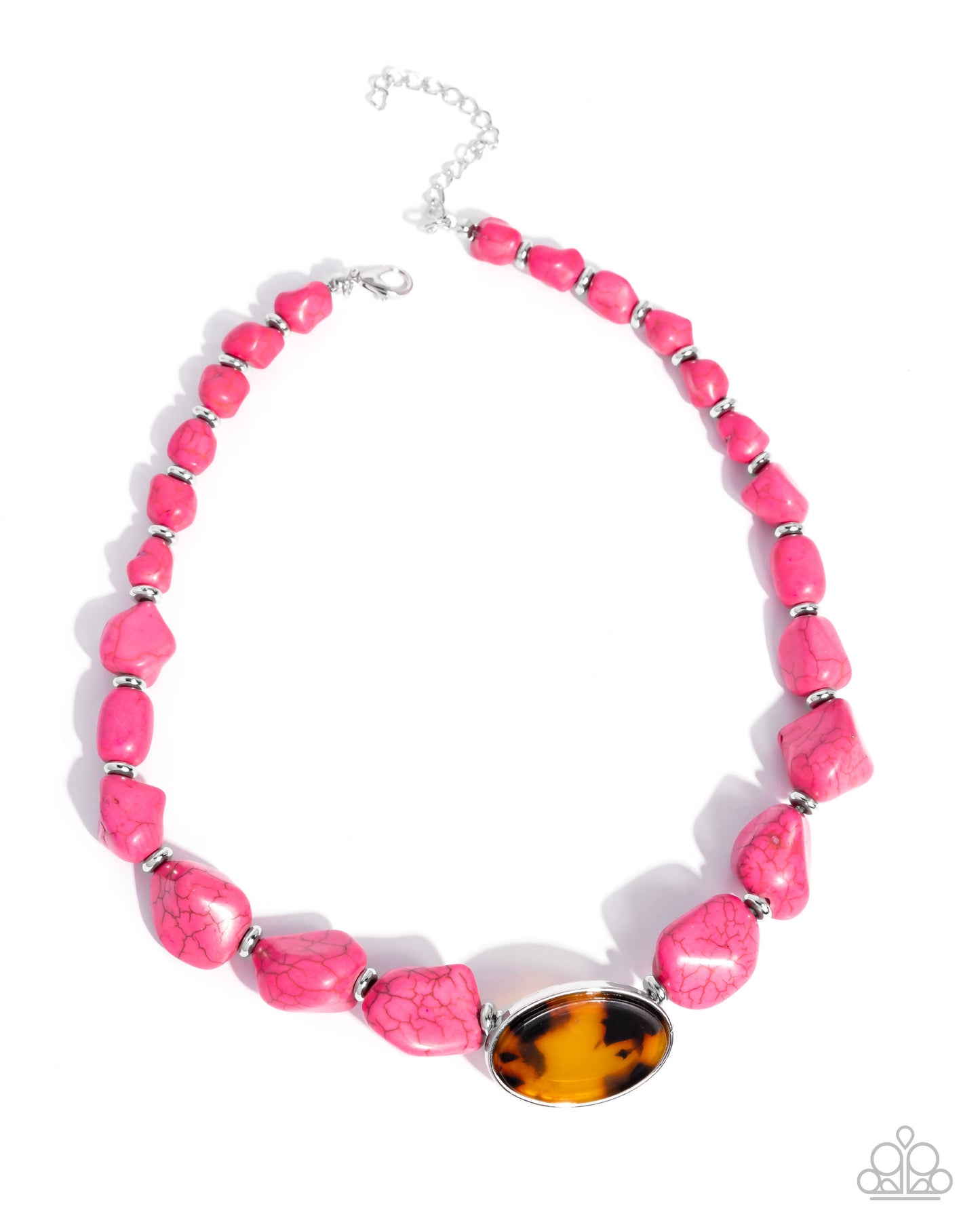 Trailblazing Tortoise - pink - Paparazzi necklace