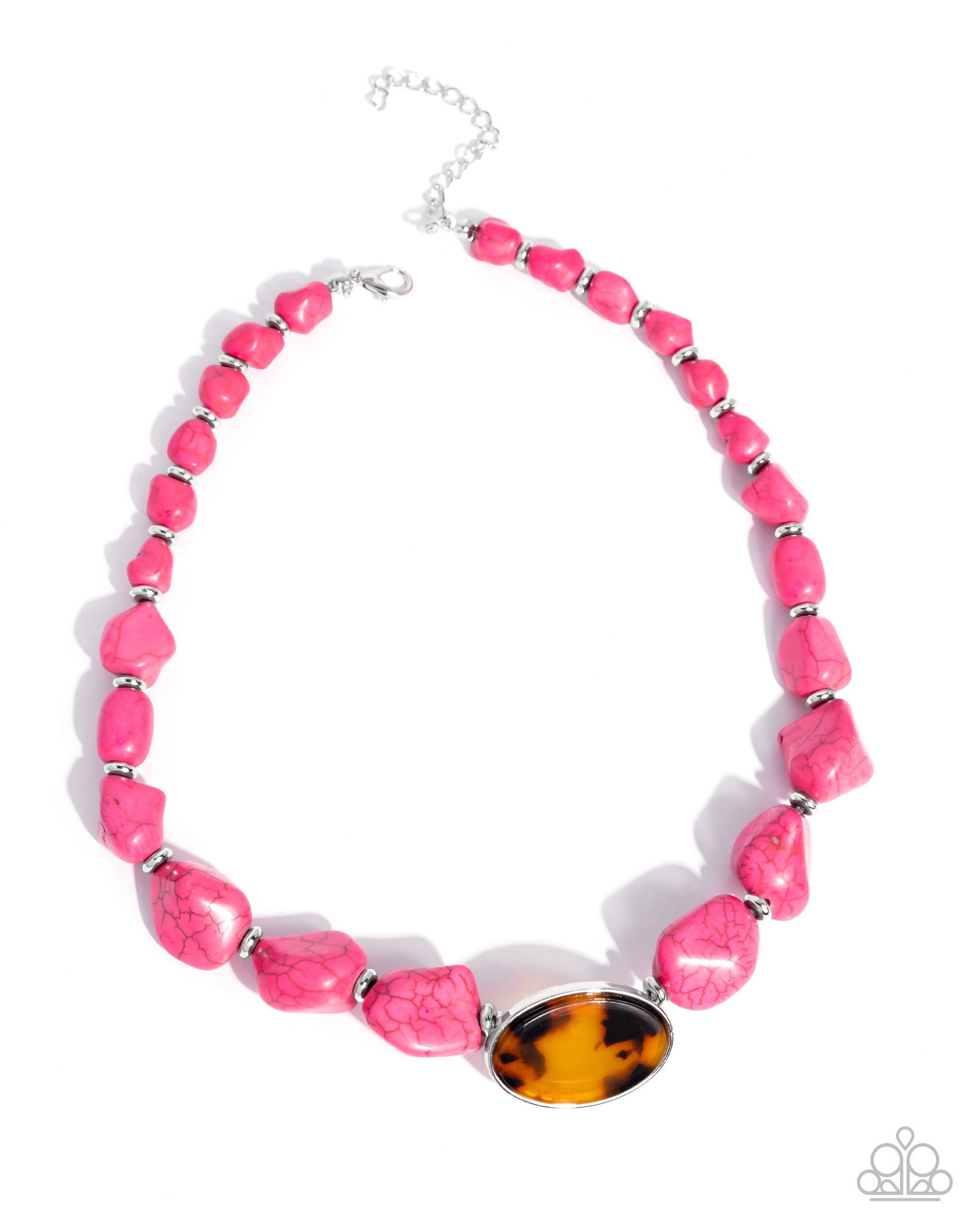 Trailblazing Tortoise - pink - Paparazzi necklace