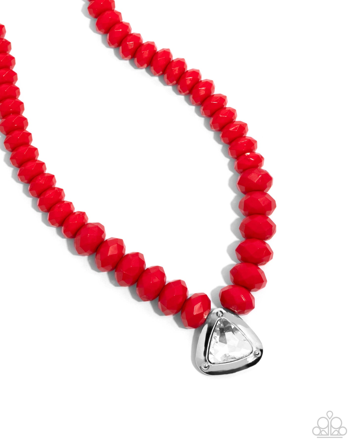 Trailblazing Triangle - red - Paparazzi necklace