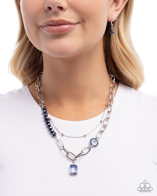 Transparent Tapestry - blue - Paparazzi necklace