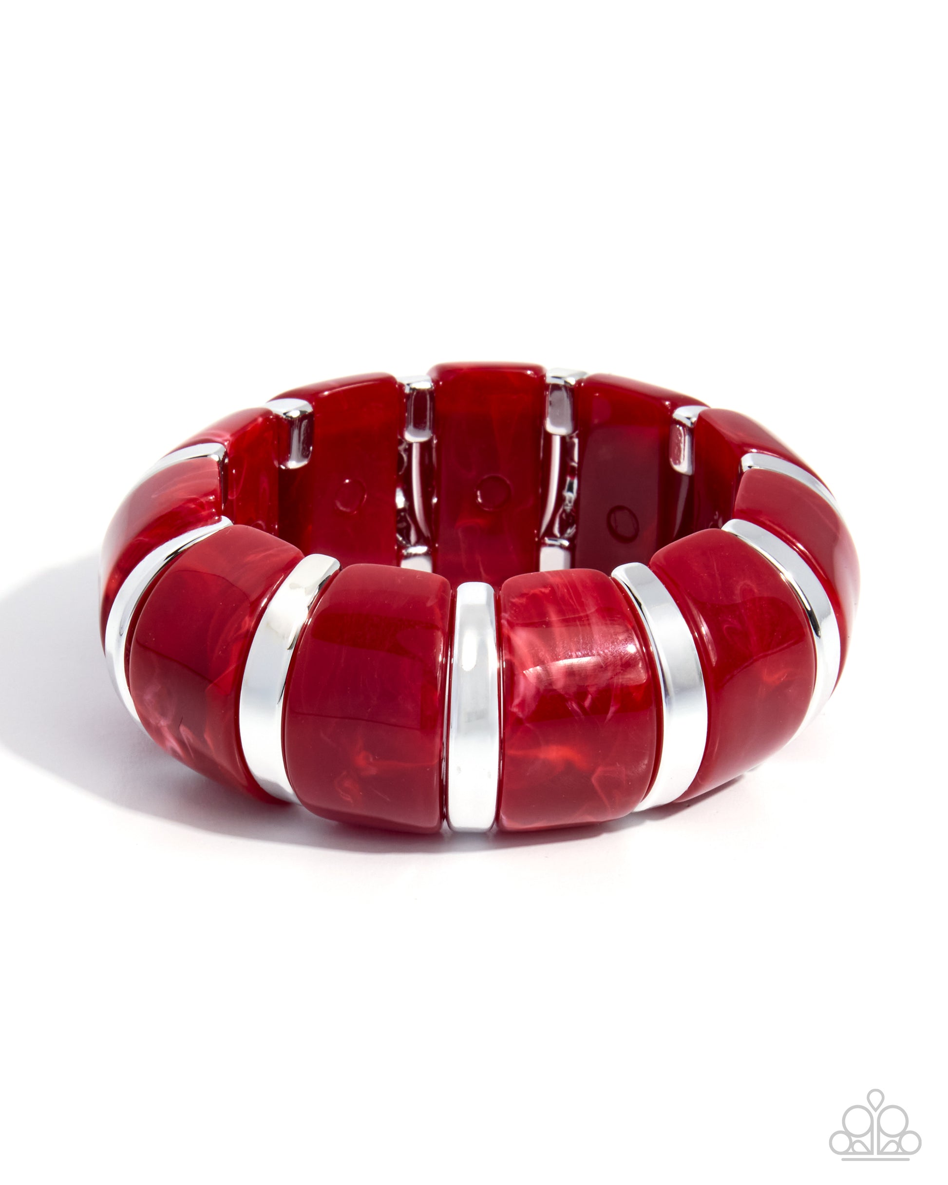 Transparent Tenacity - red - Paparazzi bracelet