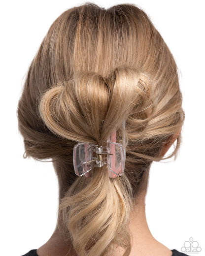 Transparent Texture - orange - Paparazzi hair clip