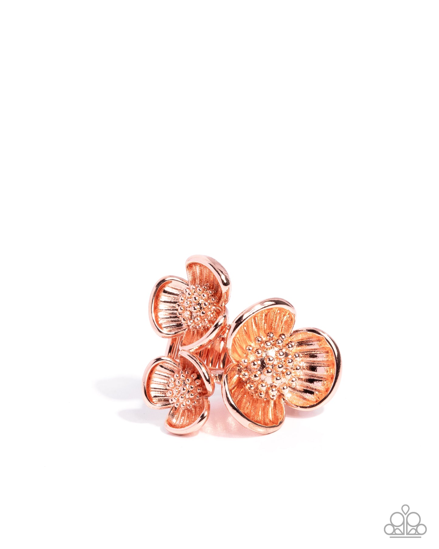 Traveling Trio - copper - Paparazzi ring