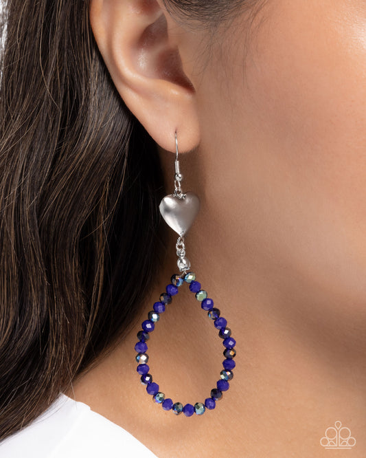 Treasured Teardrops - blue - Paparazzi earrings
