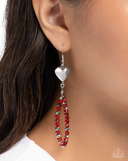 Treasured Teardrops - red - Paparazzi earrings