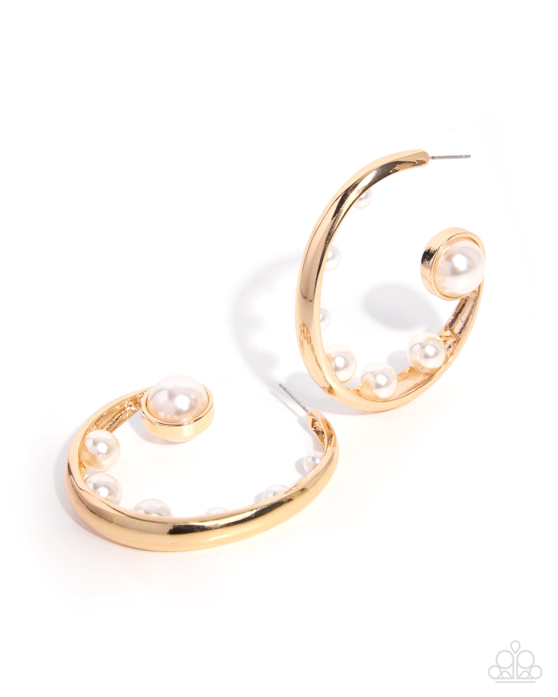 Treasured Timeline - gold - Paparazzi earrings