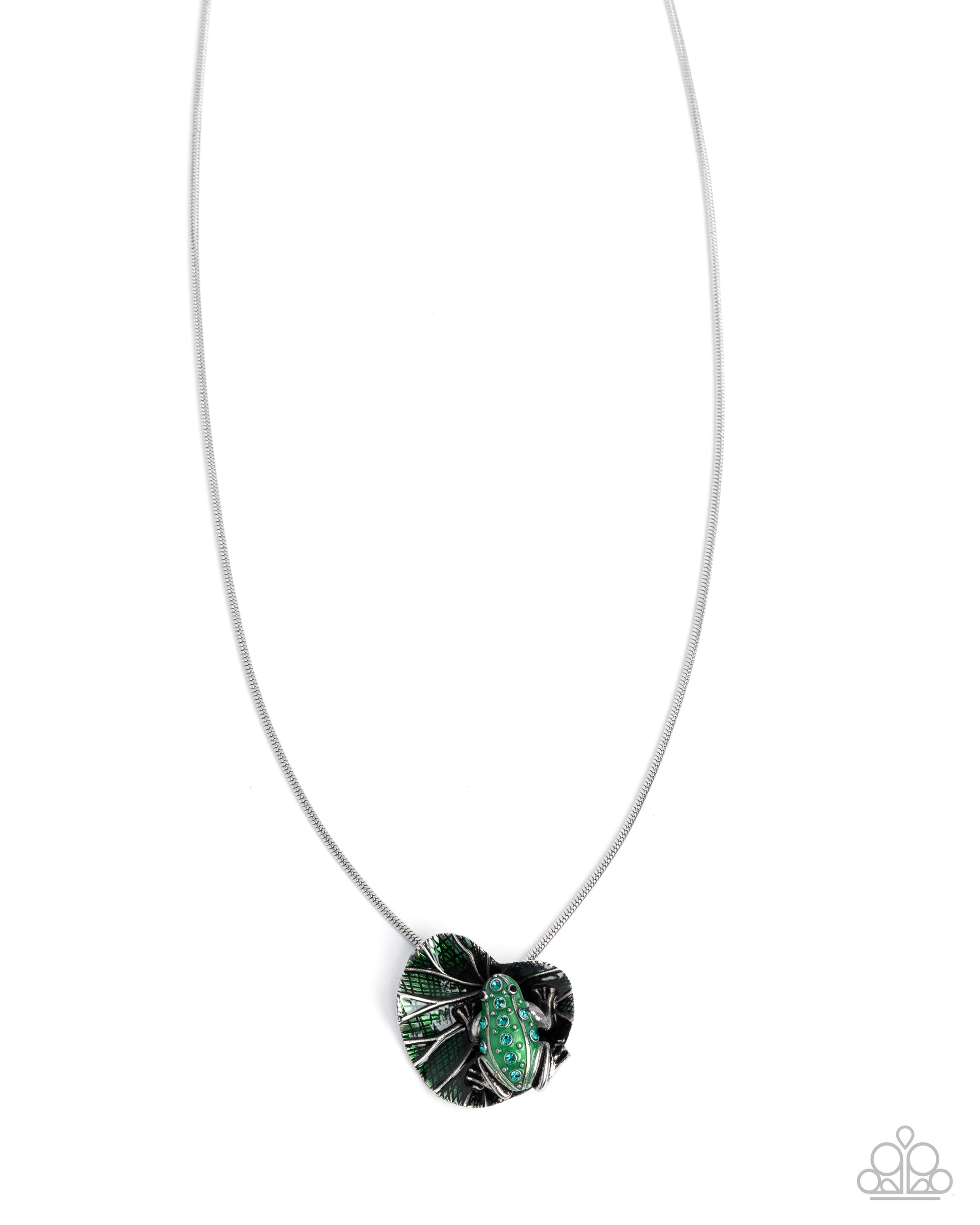 Tree Frog Tapestry - green - Paparazzi necklace
