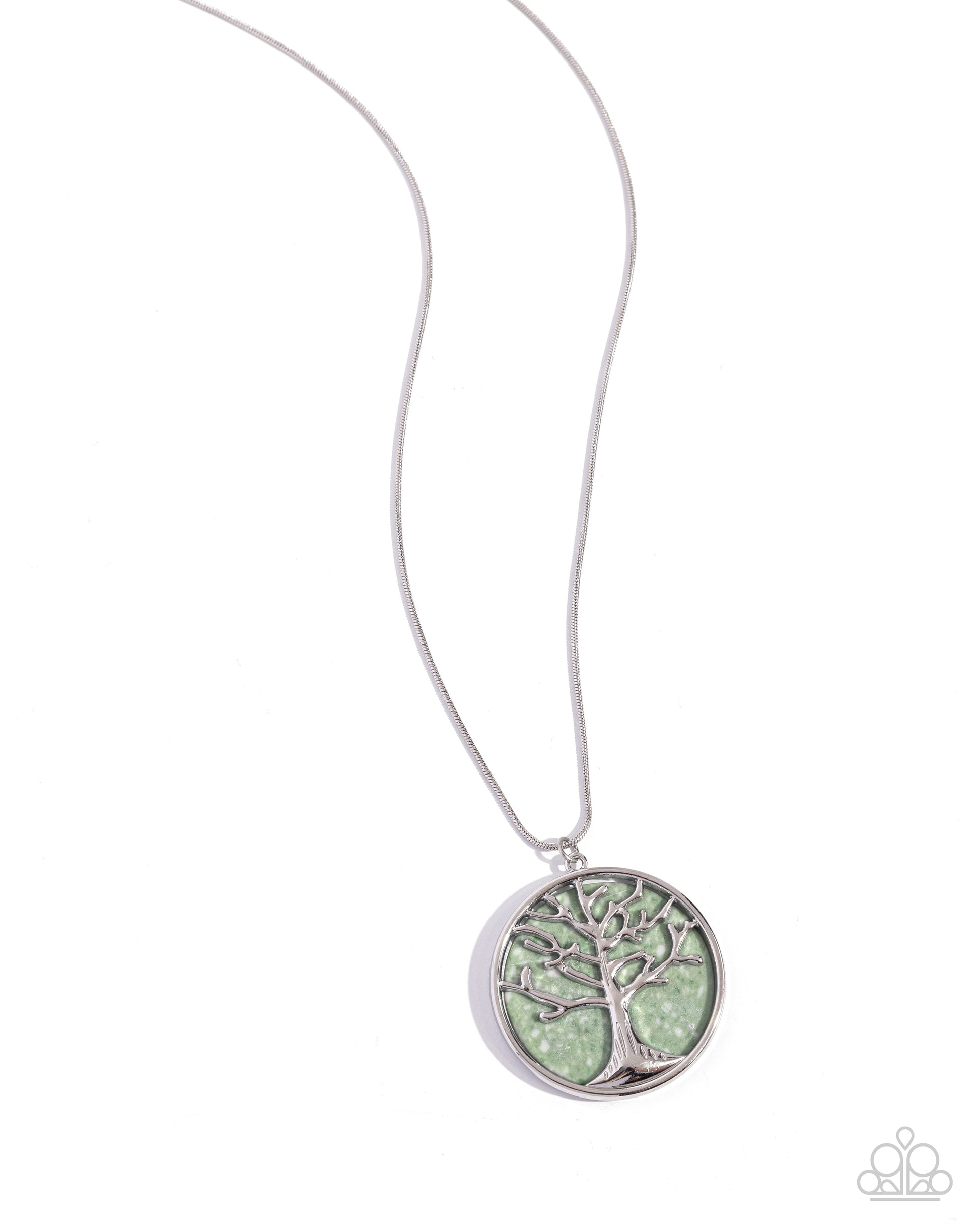 Tree Talisman - green - Paparazzi necklace