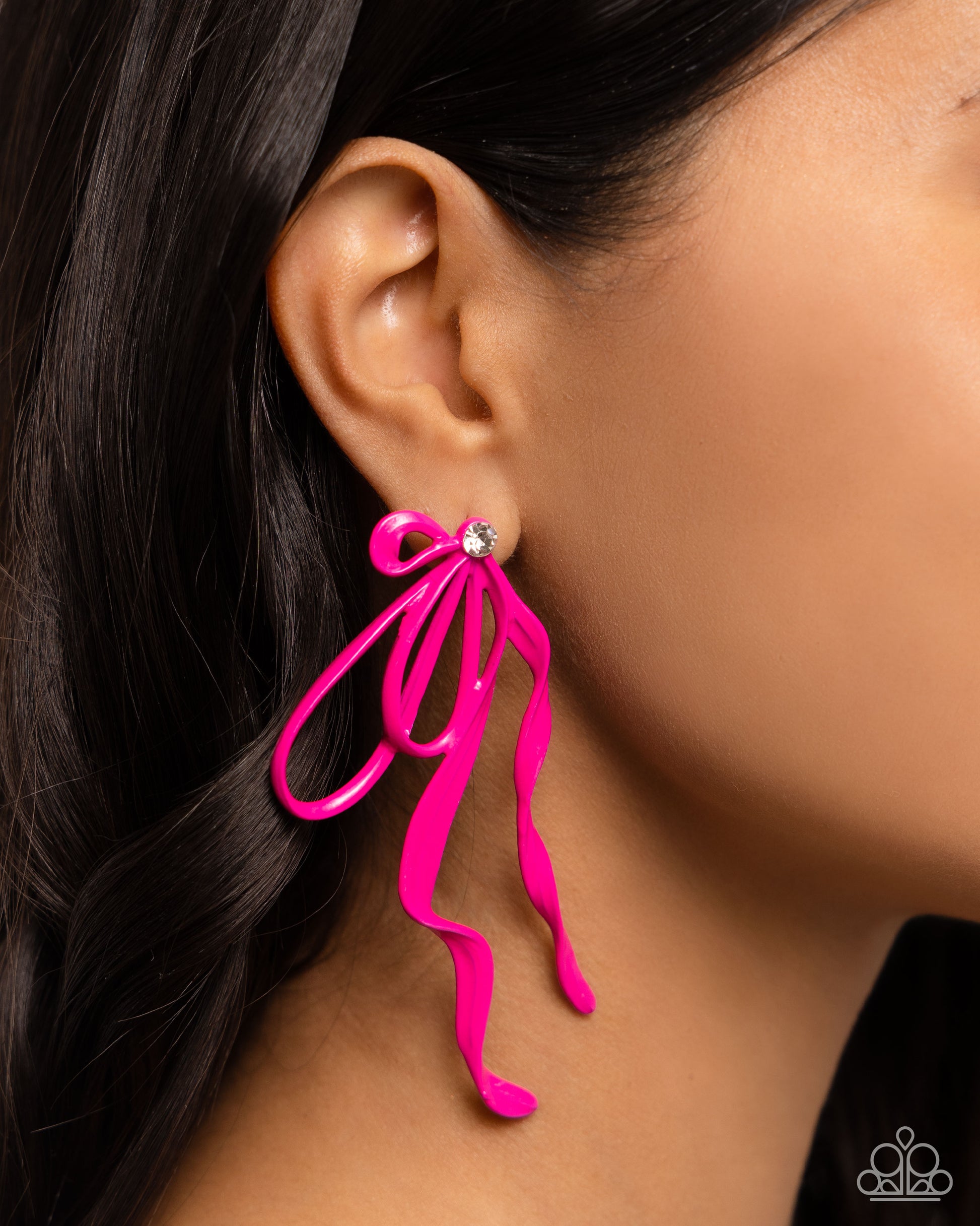 Trendy Tapestry - pink - Paparazzi earrings