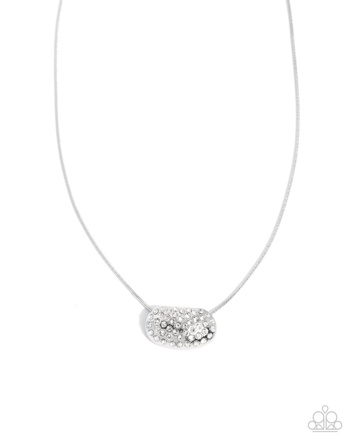 Trendy Tell - white - Paparazzi necklace