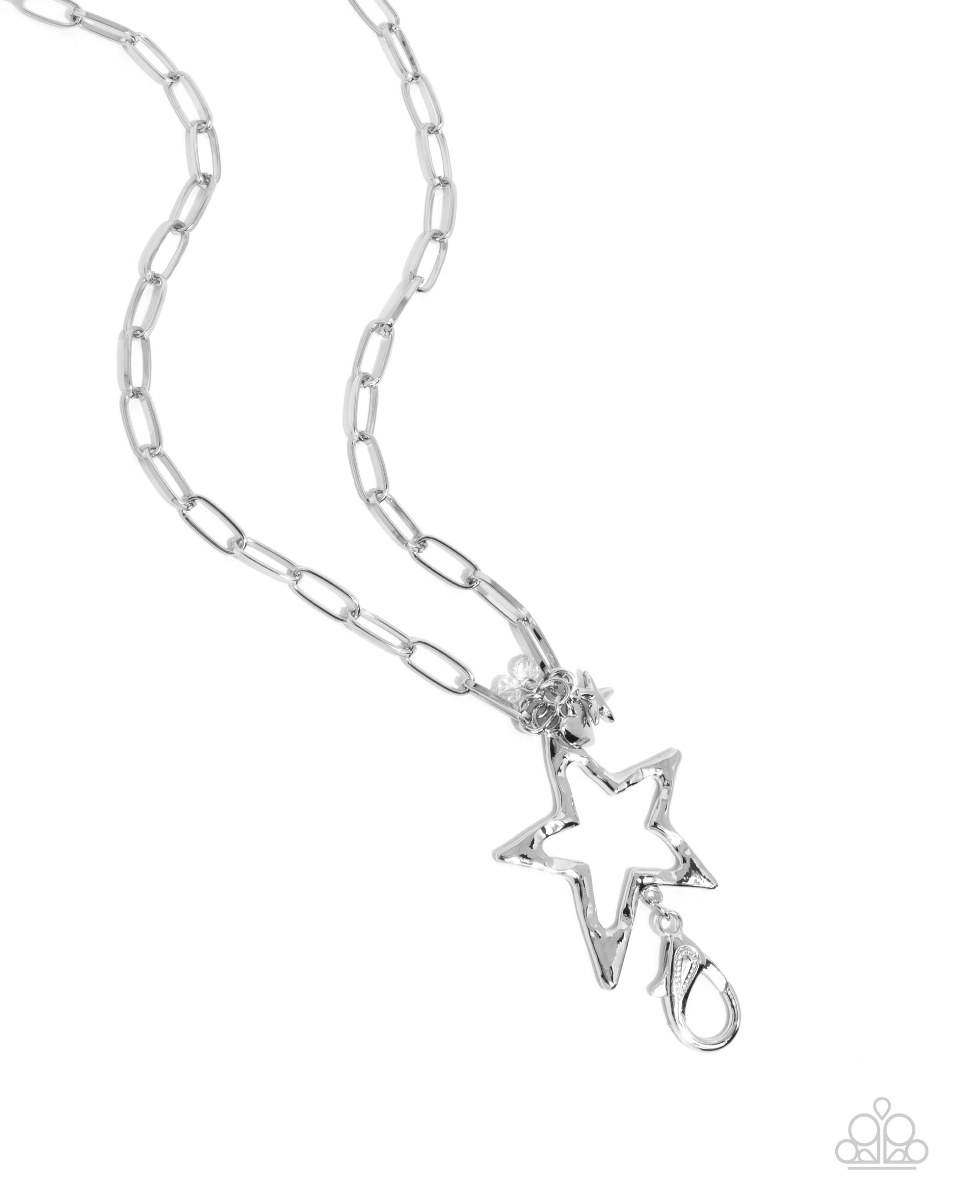 Trendy Tenure - silver - Paparazzi LANYARD necklace