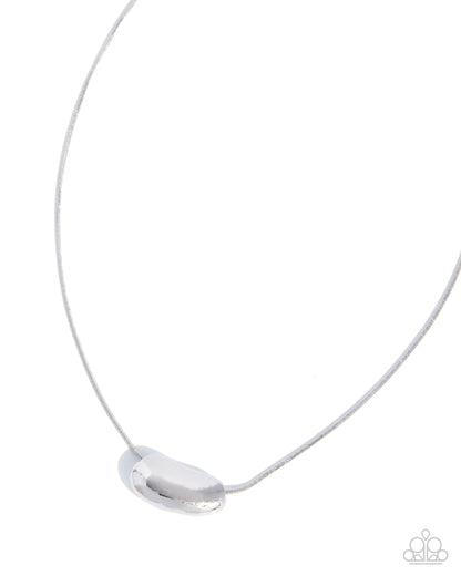 Trendy Timeline - silver - Paparazzi necklace