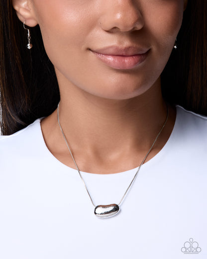 Trendy Timeline - silver - Paparazzi necklace