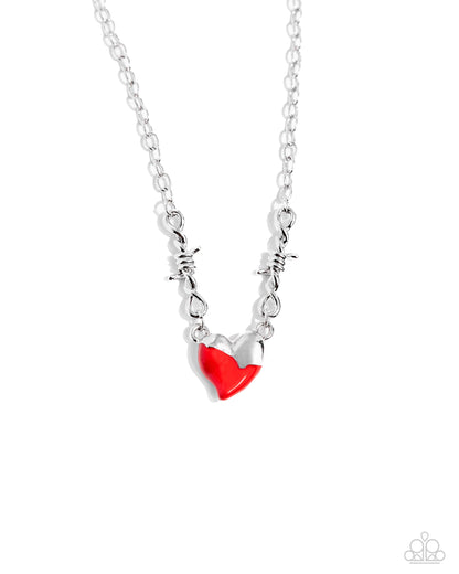 Trendy Tribute - red - Paparazzi necklace