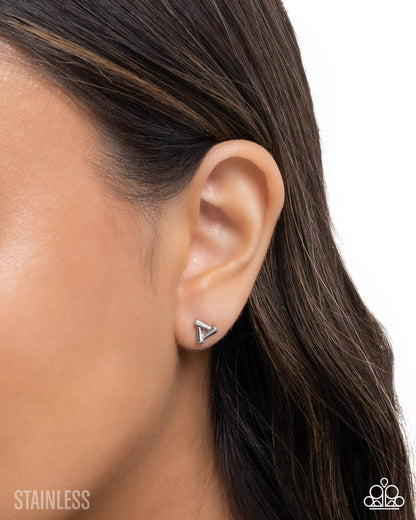 Triad Timeline - silver - Paparazzi earrings