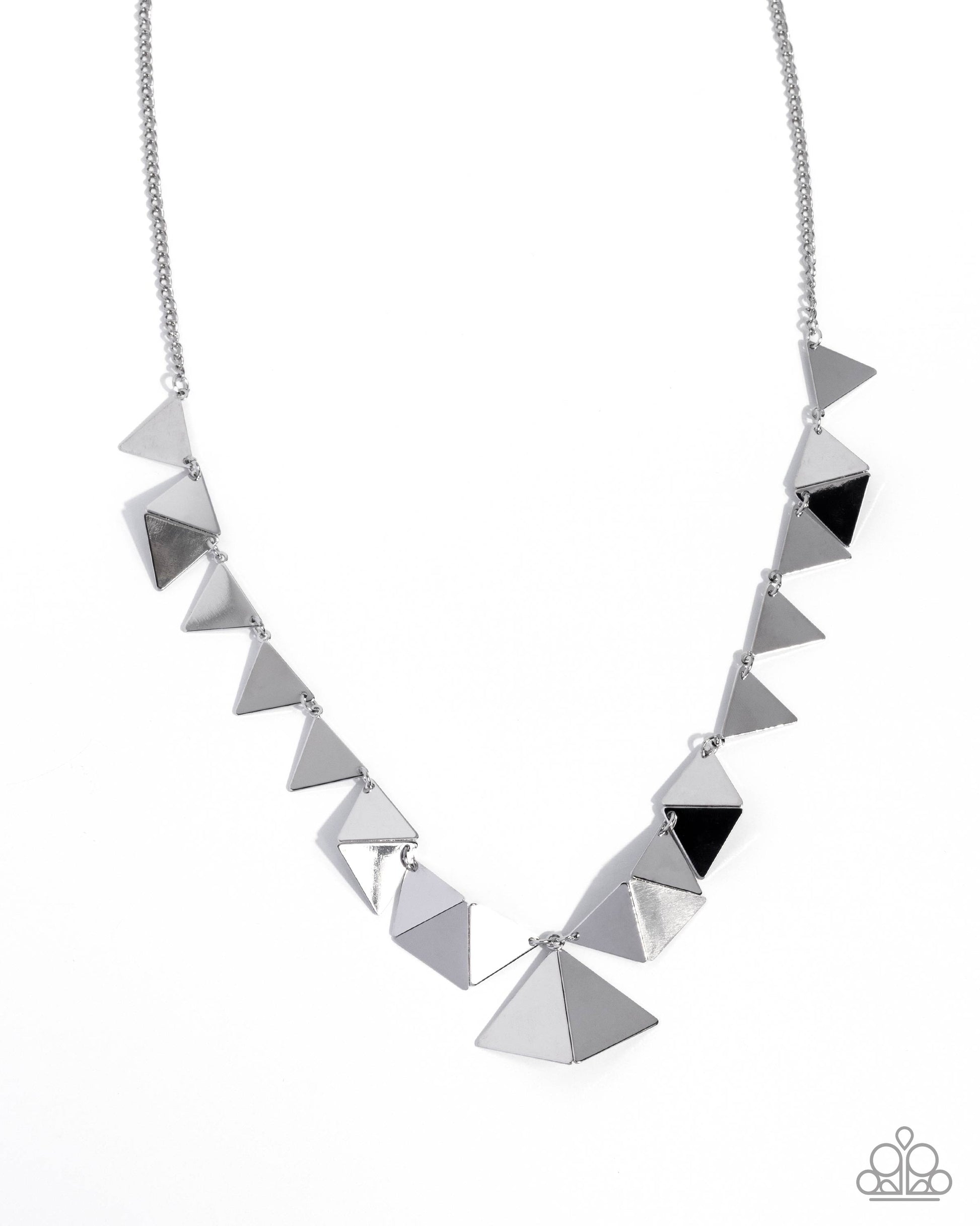 Triangle Tapestry - silver - Paparazzi necklace