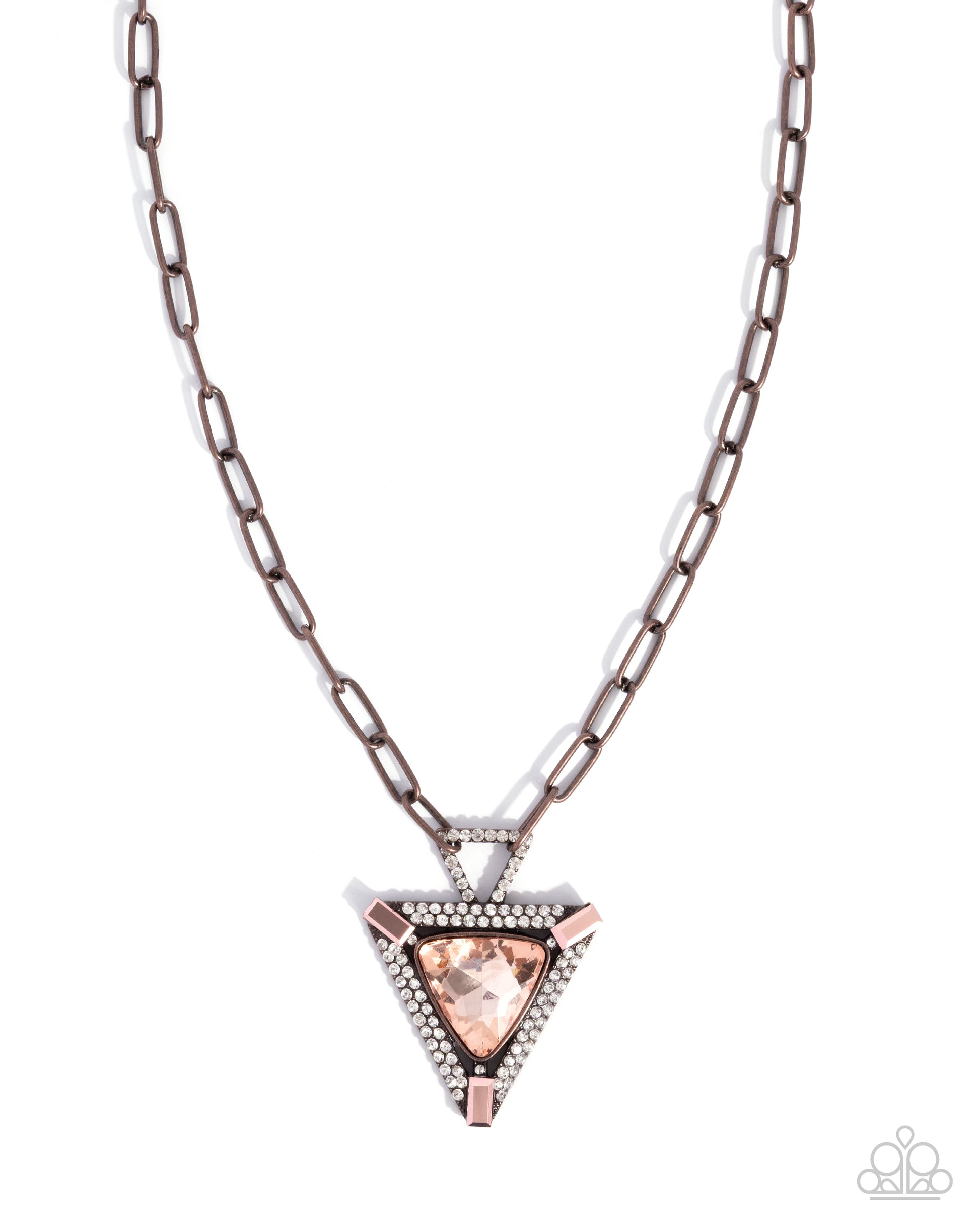Triangular Trailblazer - copper - Paparazzi necklace
