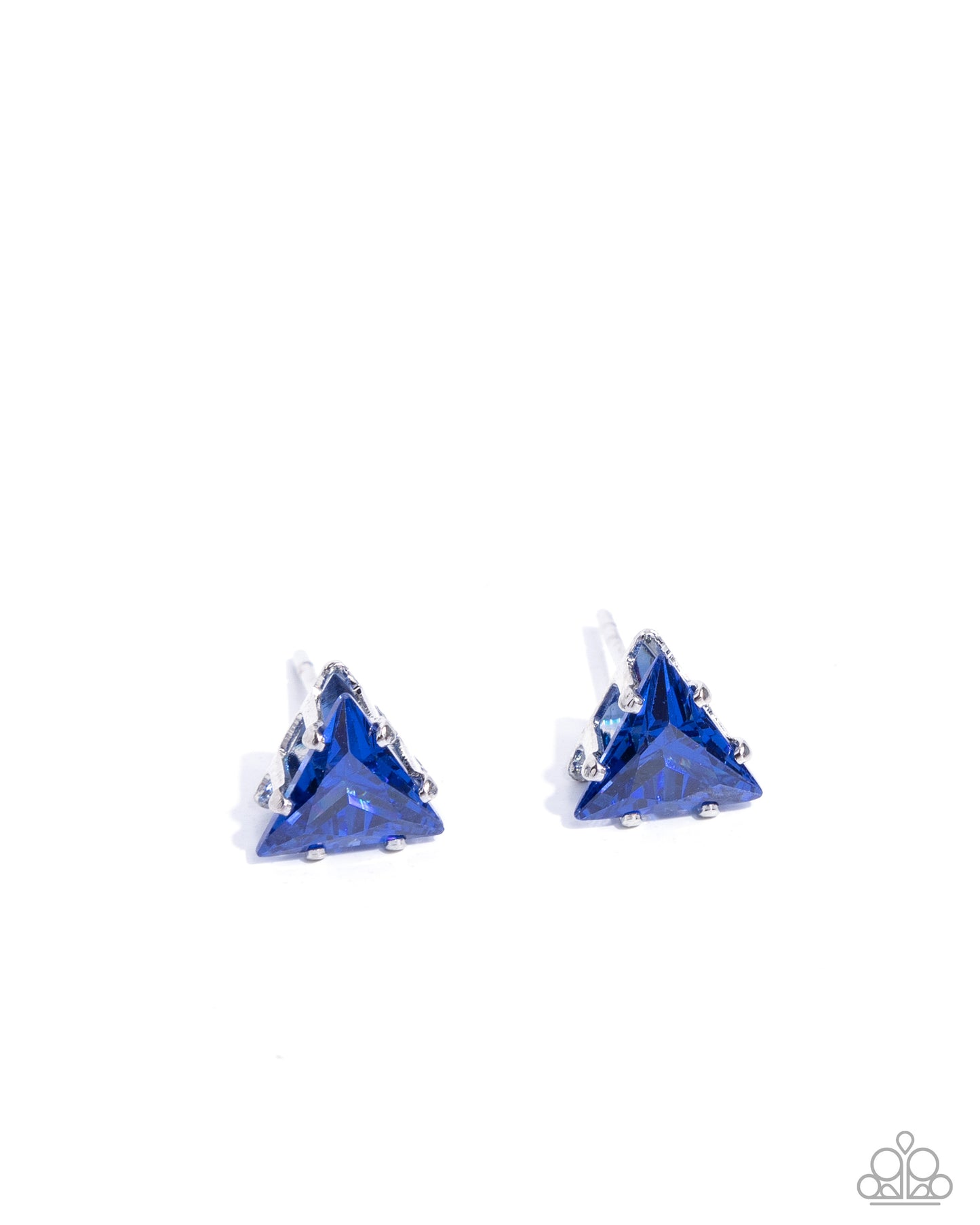 Triangular Twinkle - blue - Paparazzi earrings