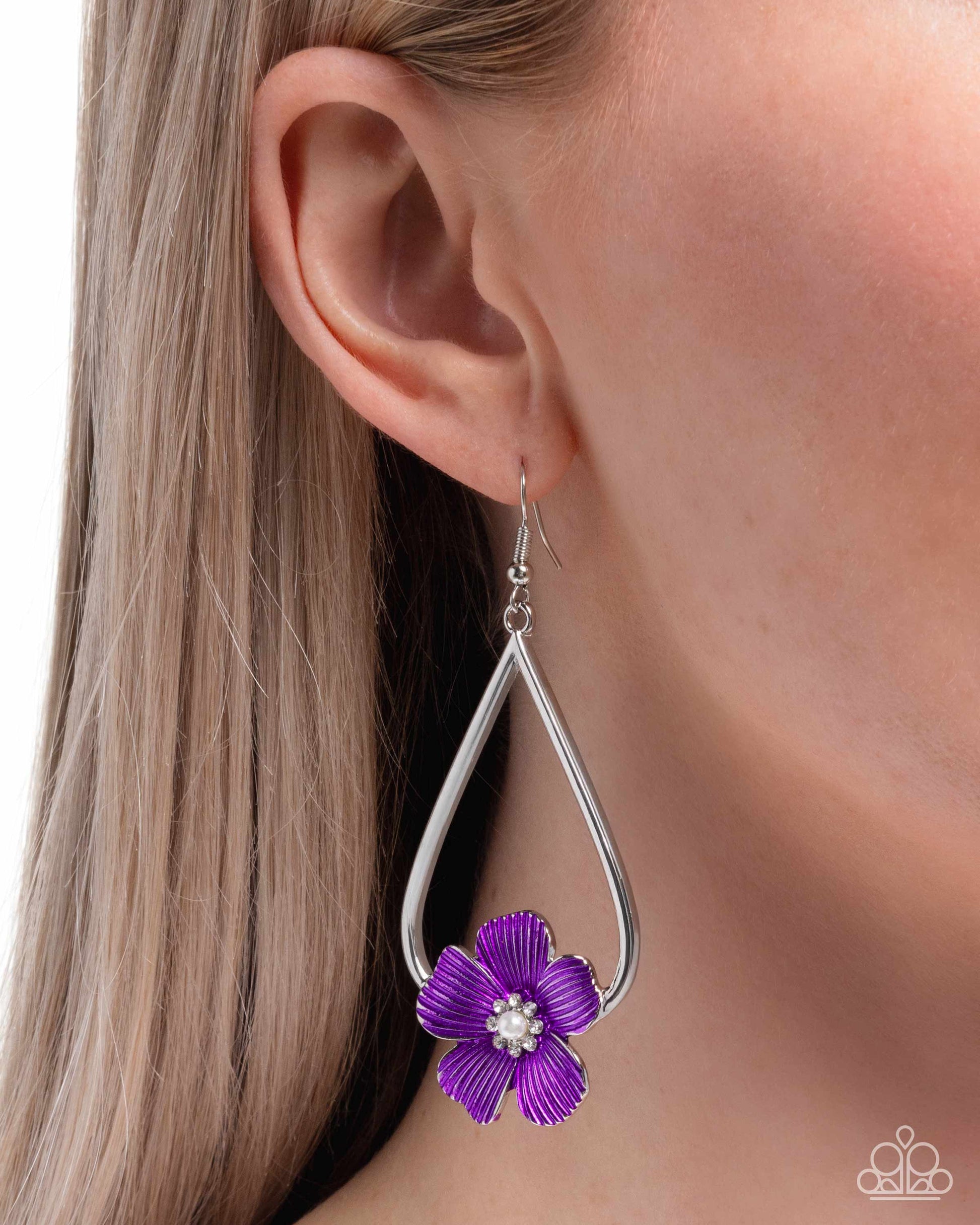 Tropical Teardrop - purple - Paparazzi earrings