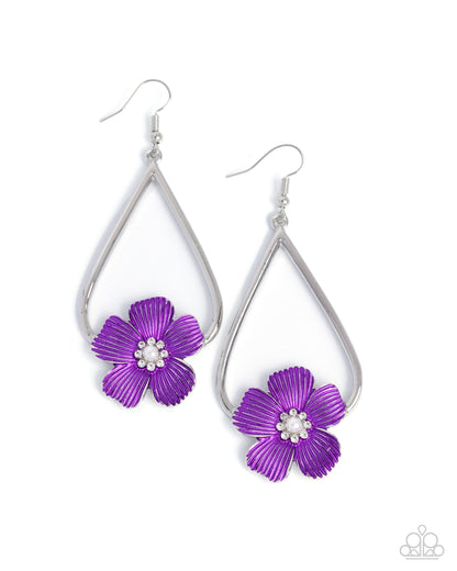 Tropical Teardrop - purple - Paparazzi earrings