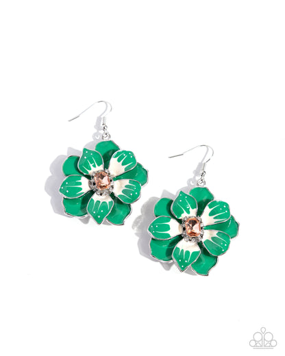 Tropical Treasure - green - Paparazzi earrings