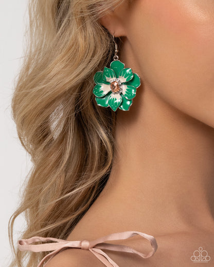 Tropical Treasure - green - Paparazzi earrings