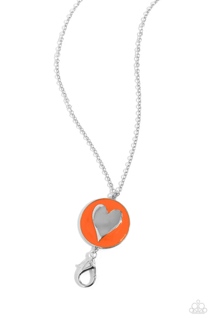 True to Your Heart - orange - Paparazzi LANYARD necklace