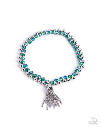 Trustworthy Tassel - green - Paparazzi bracelet