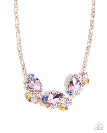 Trusty Teardrops - pink - Paparazzi necklace
