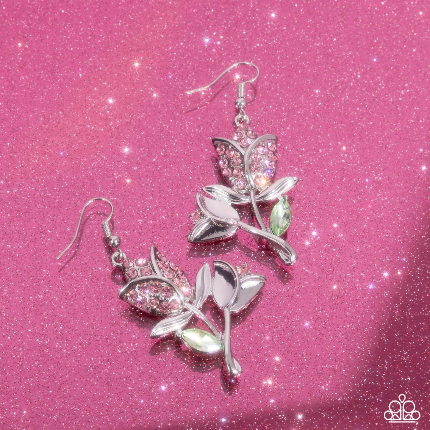 Tulip Tradition - pink - Paparazzi earrings