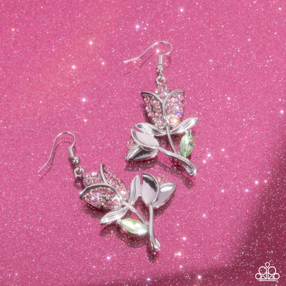 Tulip Tradition - pink - Paparazzi earrings