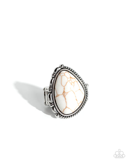 ​Tundra Rotunda - white - Paparazzi ring