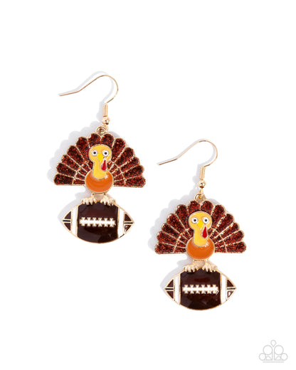 Turkey Bowl - white - Paparazzi earrings