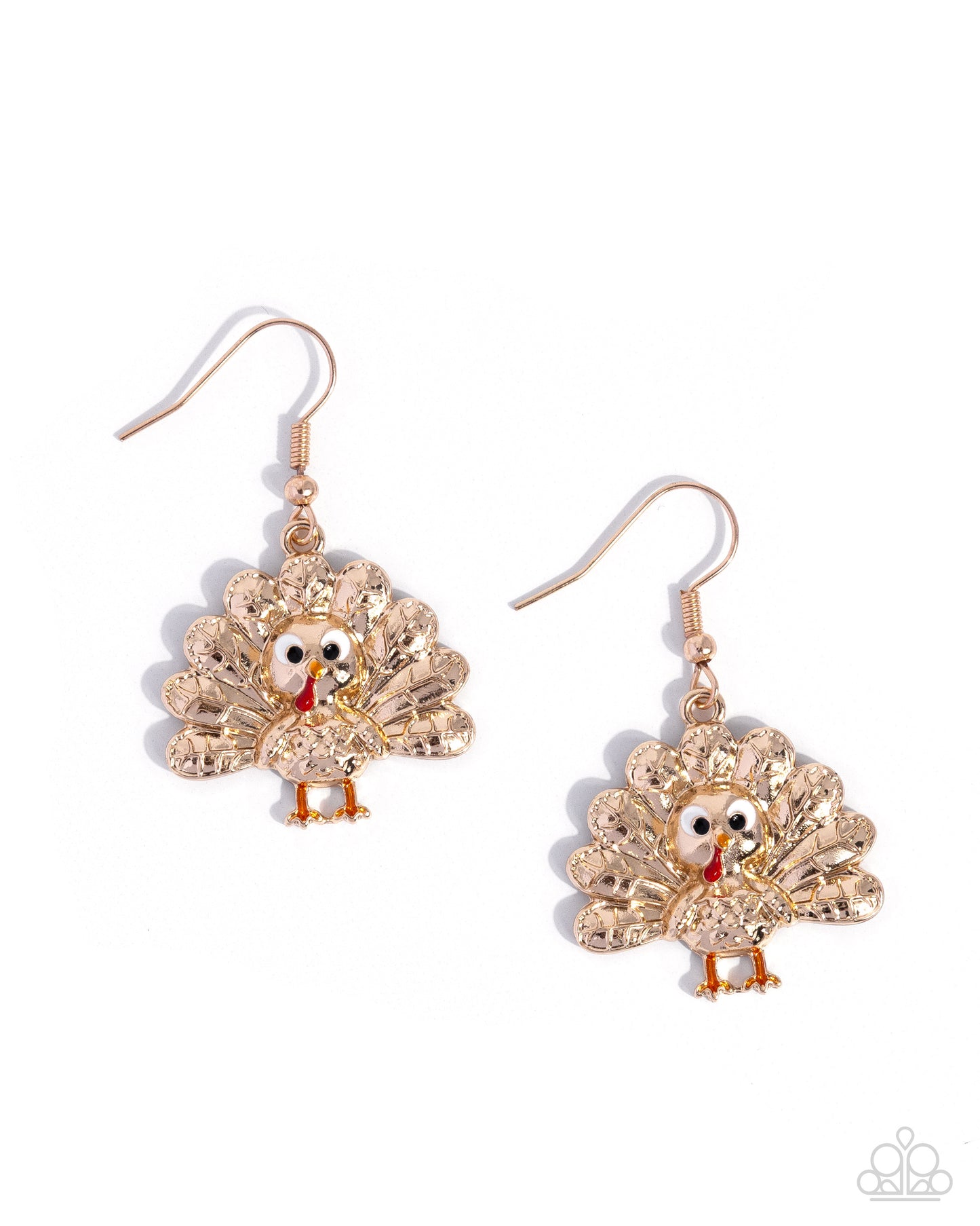 Turkey Triumph - gold - Paparazzi earrings