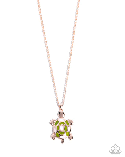 Turtle Tale - rose gold - Paparazzi necklace