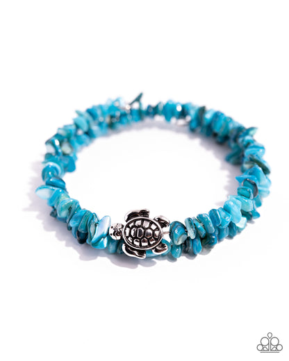 Turtle Talisman - blue - Paparazzi bracelet