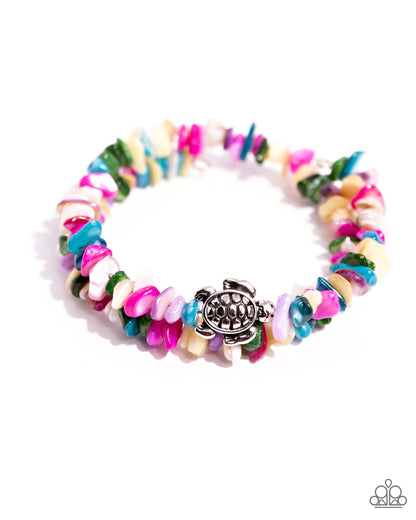 Turtle Talisman - multi - Paparazzi bracelet