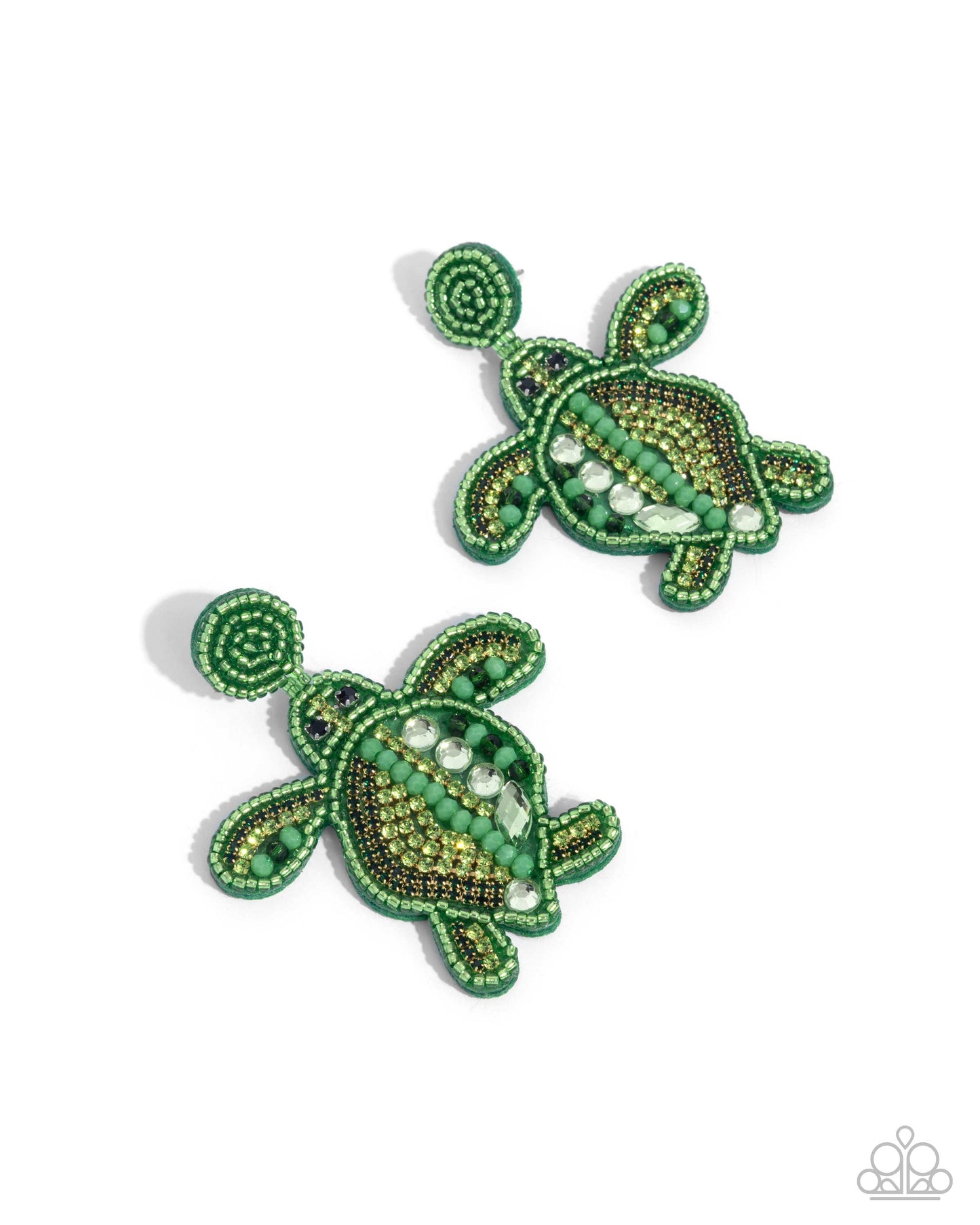 Turtle Tapestry - green - Paparazzi earrings