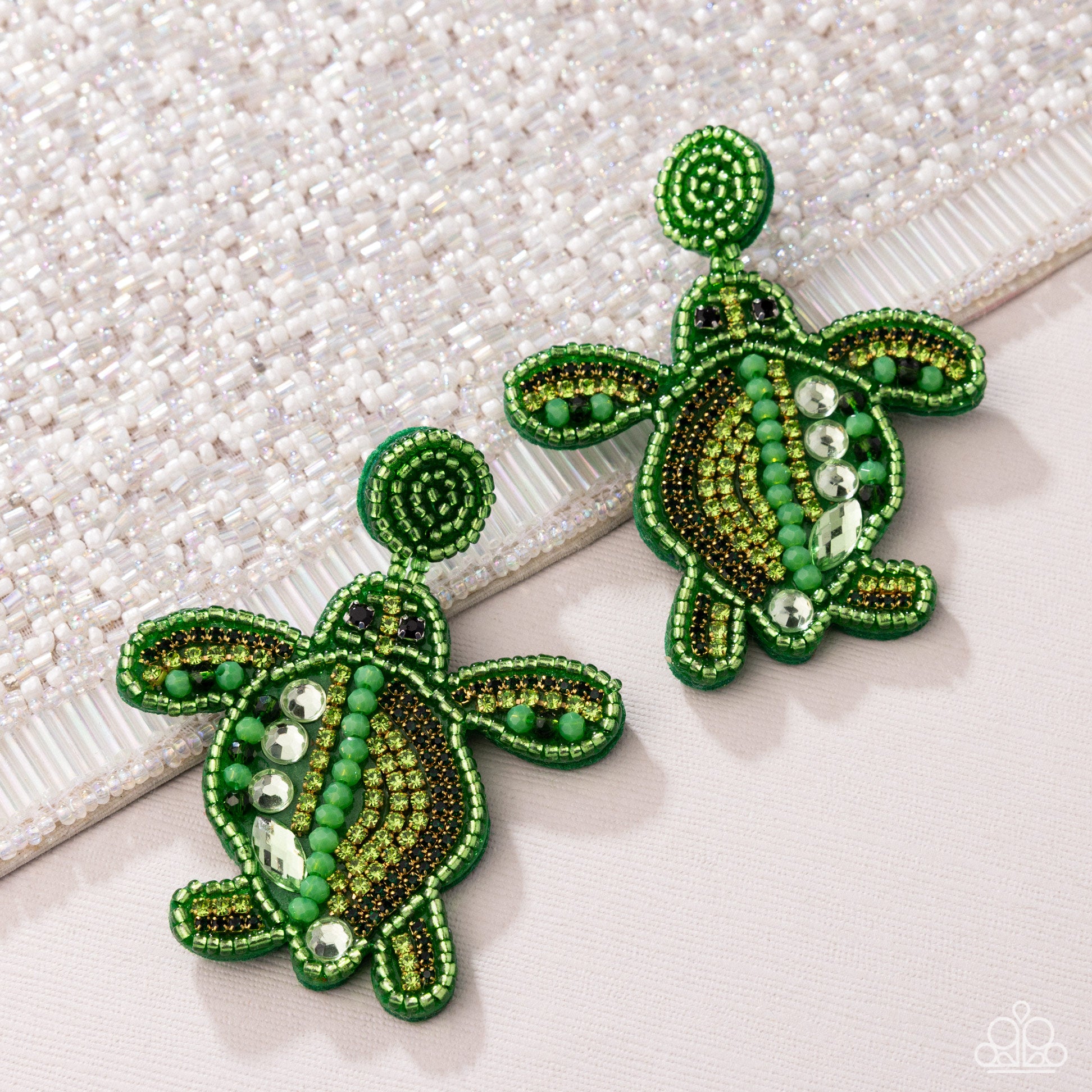 Turtle Tapestry - green - Paparazzi earrings