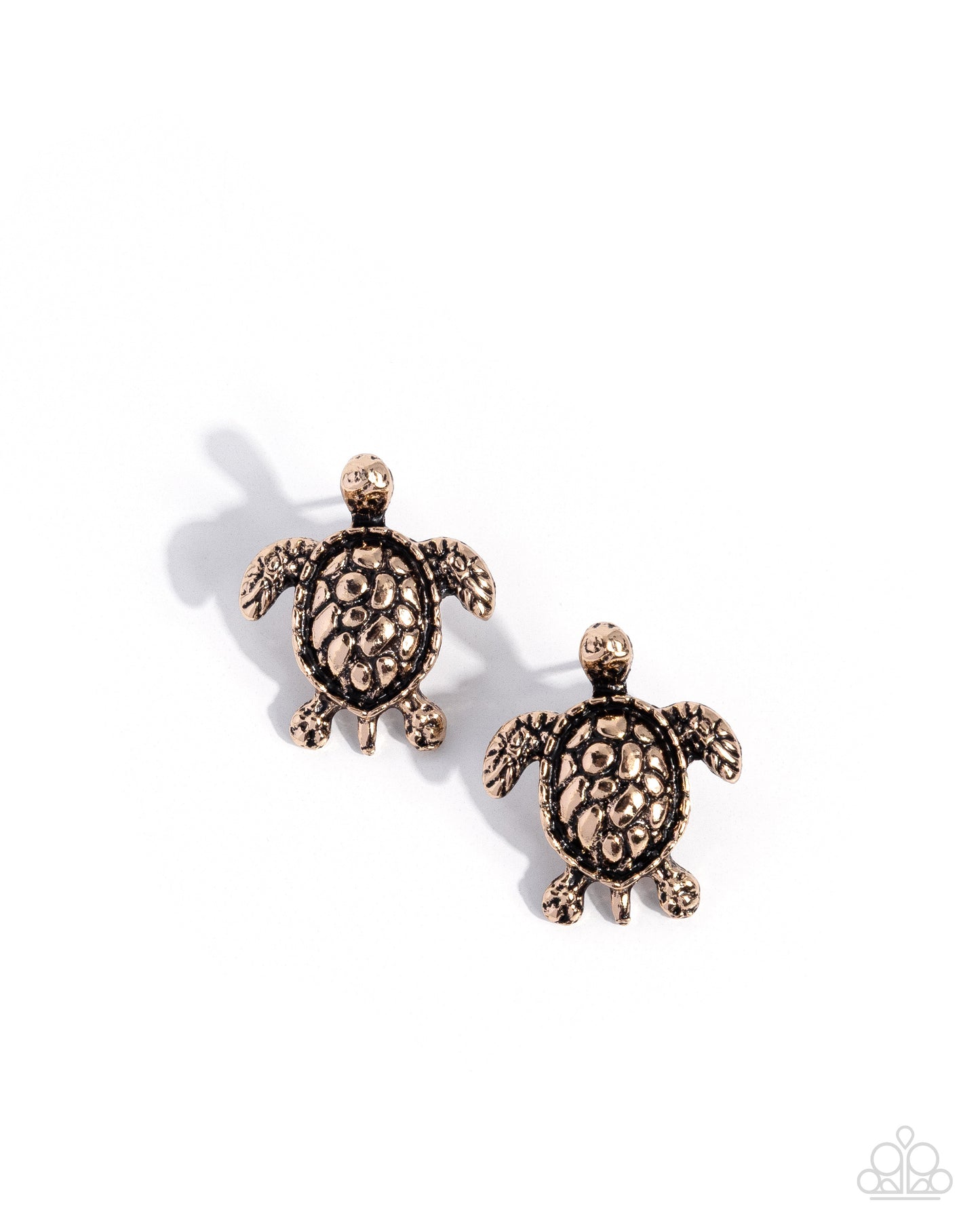 Turtle Taste - gold - Paparazzi earrings
