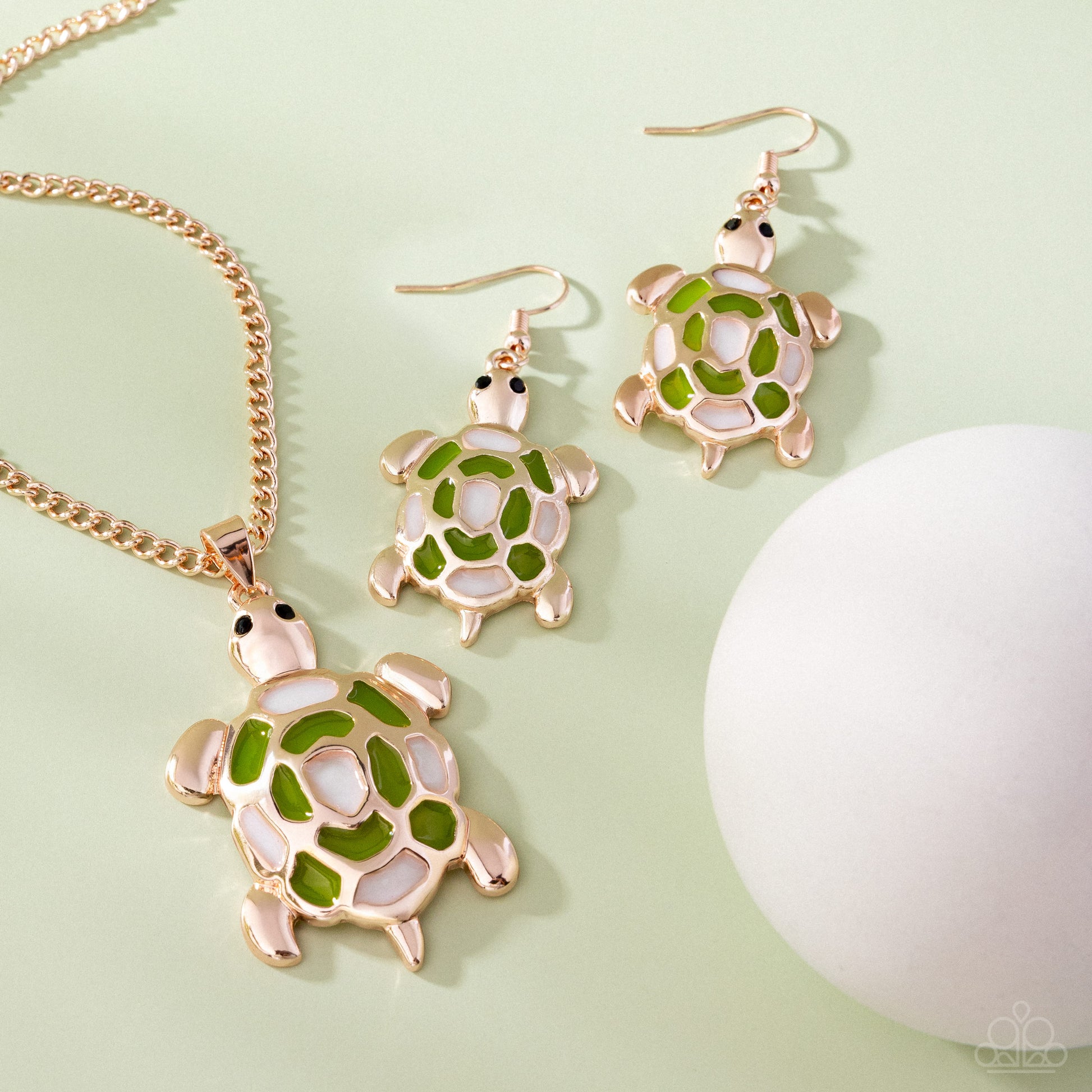 Turtle Tradition - rose gold - Paparazzi earrings