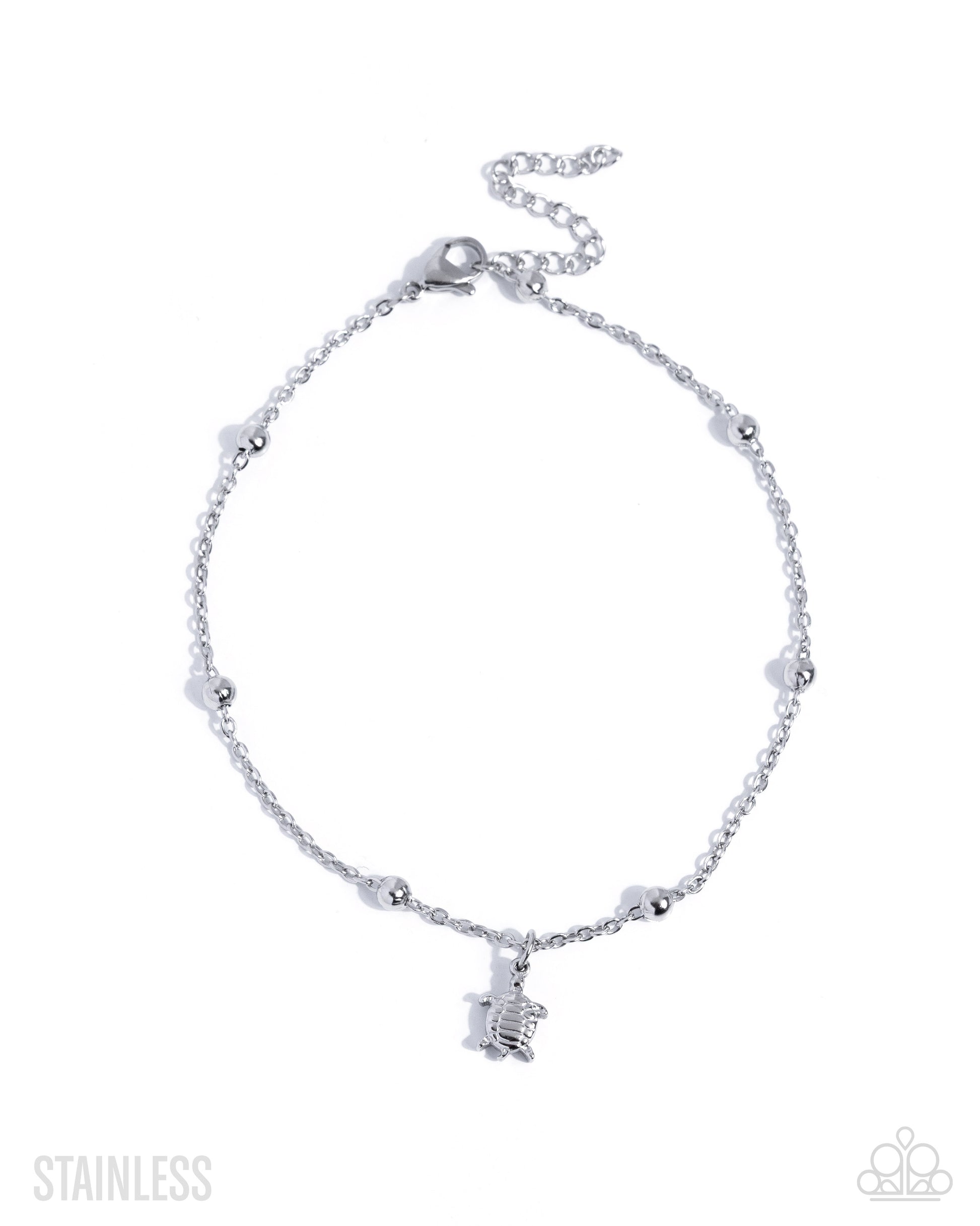Turtle Timbre - silver - Paparazzi anklet