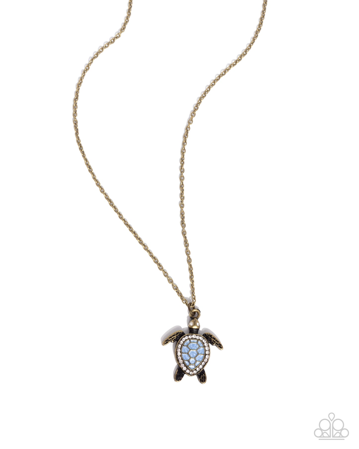 Turtle Tourist - brass - Paparazzi necklace