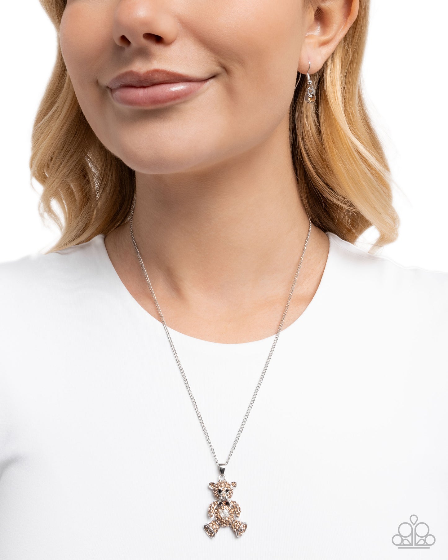 Twinkling Teddy - brown - Paparazzi necklace