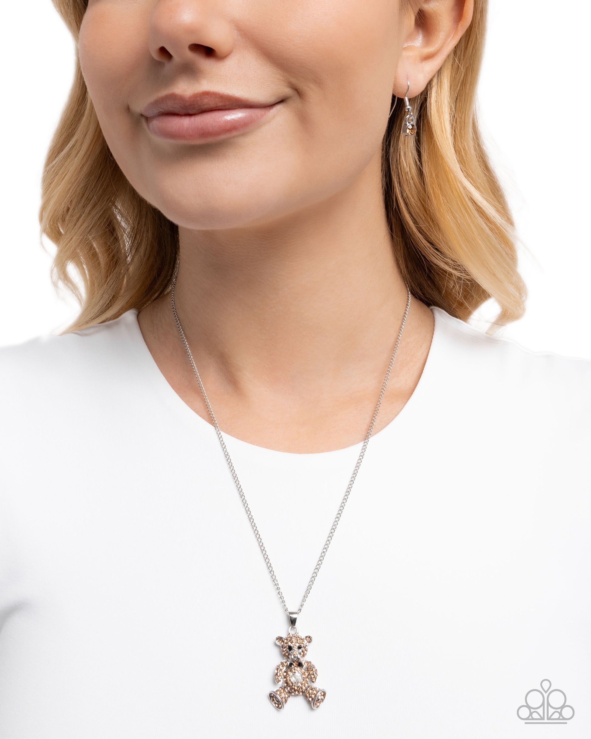 Twinkling Teddy - brown - Paparazzi necklace